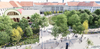 Fák és zöldfelületek veszik át a parkoló helyét Budapest belvárosában